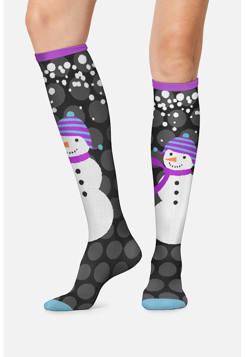 Snowman Love - Women's 10-15mmHg Compression Socks
