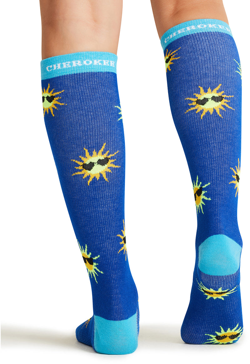 Sunny Days - Women's 10-15mmHg Compression Socks (Back)