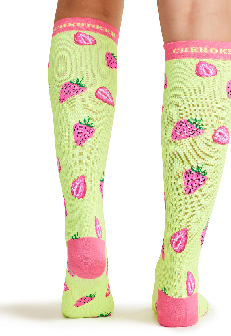 Strawberry Patch - Women's 10-15mmHg Compression Socks (Back)