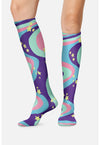 Swirly Stars - Women's 10-15mmHg Compression Socks