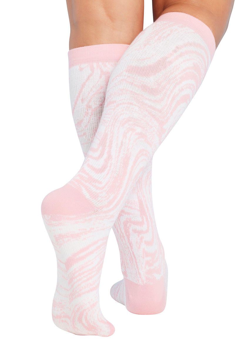 Tonal Waves - Women's 10-15mmHg Compression Socks (Back)