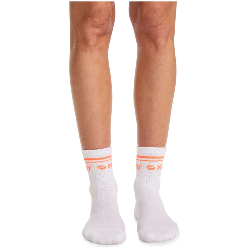 white/vivid orange - Athletic Crew Socks