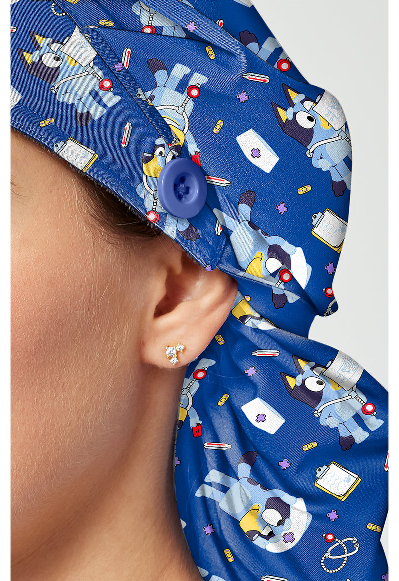 Nurse Bluey - Unisex Print Bouffant Scrubs Hat (View 2)