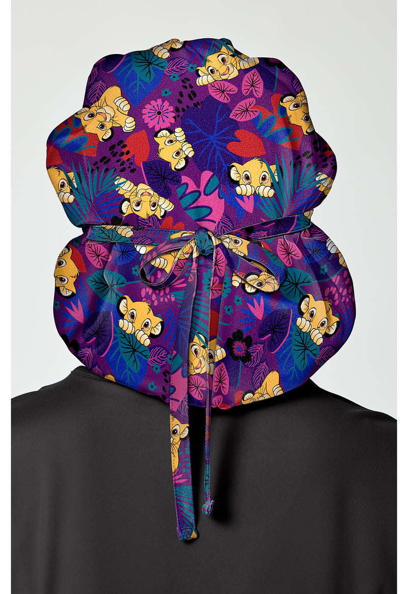 Simba-sational - Unisex Print Bouffant Scrubs Hat (Back)