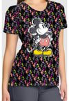Iconic Mickey - V-Neck Print Top (View 3)