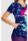 Tale Of A Mermaid - V-Neck Print Top (View 3)