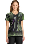 Dark Clouds - V-Neck Print Top
