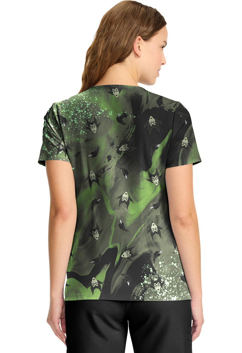 Dark Clouds - V-Neck Print Top (Back)