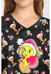 Ginger Tweet - V-Neck Print Top (View 2)