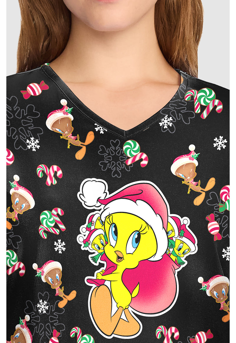 Ginger Tweet - V-Neck Print Top (View 2)