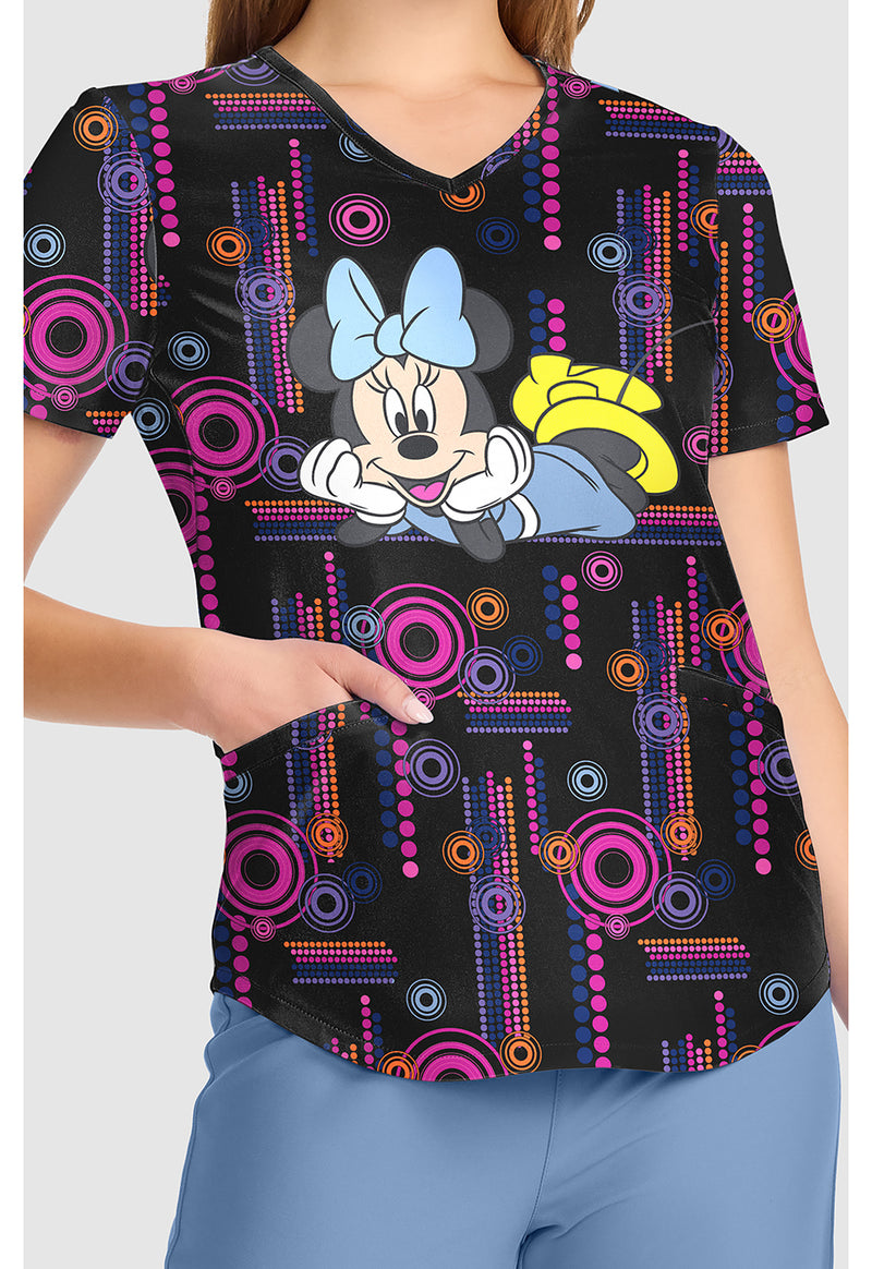 Minnie Spotlight - V-Neck Print Top (View 3)