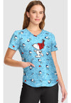 Snoopy On Ice - V-Neck Print Top