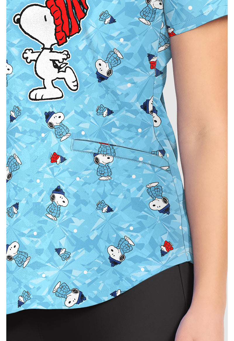 Snoopy On Ice - V-Neck Print Top (View 4)