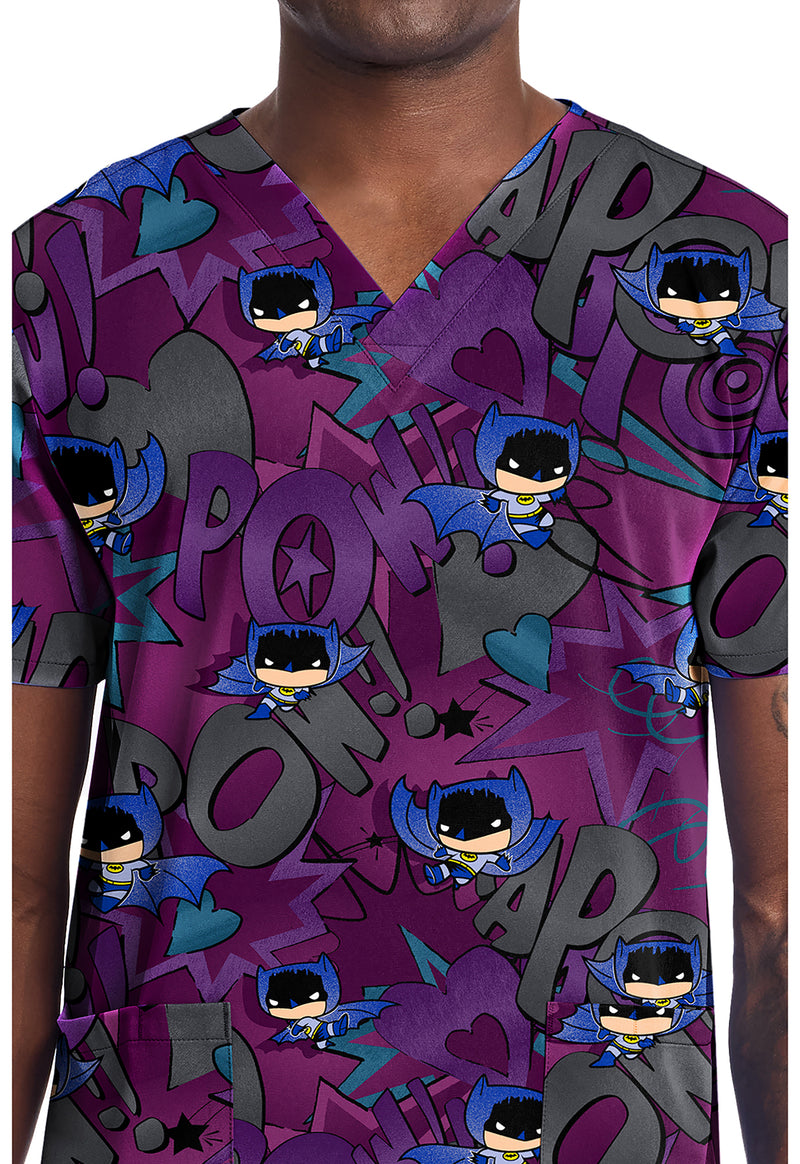 Comic Hero - Men's Print  V-Neck Top (View 2)