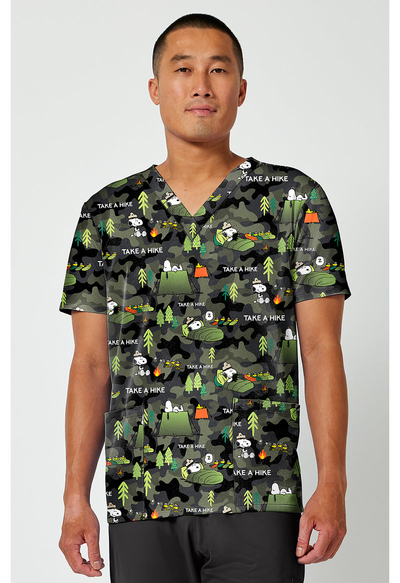Snoopy Outdoors - Men's Print  V-Neck Top
