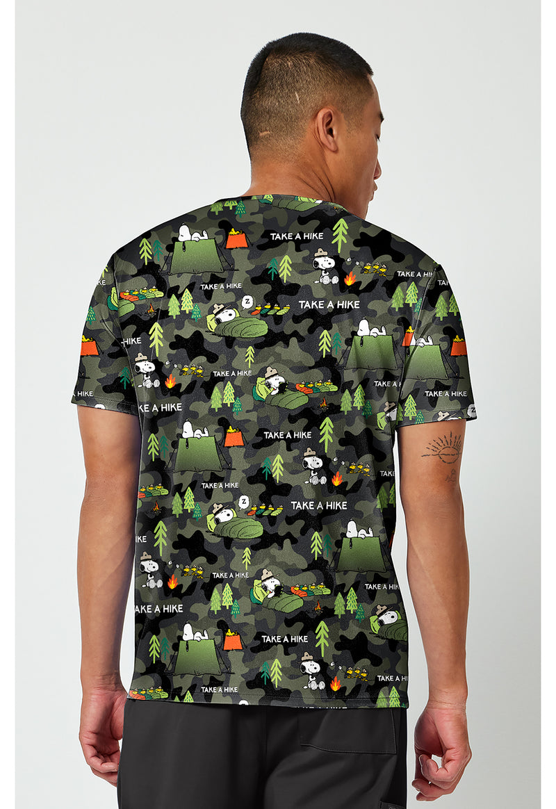 Snoopy Outdoors - Men's Print  V-Neck Top (Back)