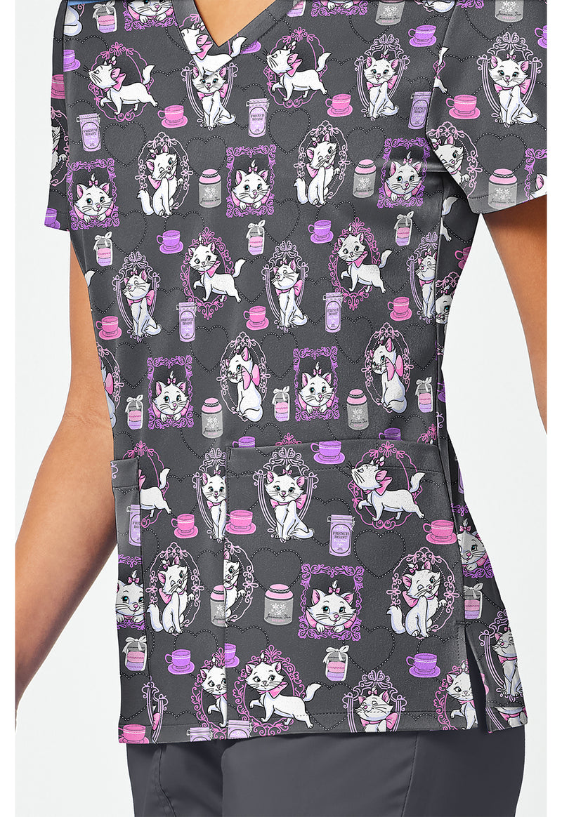 Cafe Cat - Print V-Neck Top – Disney (View 3)