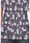 Cafe Cat - Print V-Neck Top – Disney (View 4)