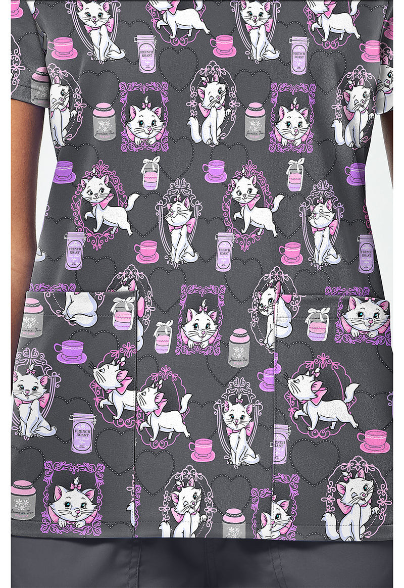 Cafe Cat - Print V-Neck Top – Disney (View 4)