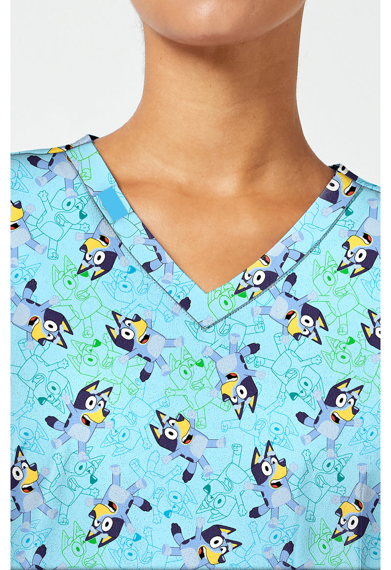 Bluey Zone - Print V-Neck Top – Character Prints (View 2)