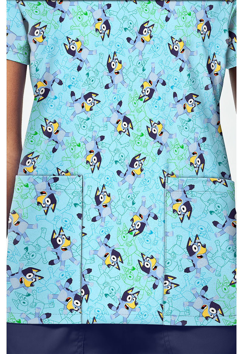 Bluey Zone - Print V-Neck Top – Character Prints (View 4)