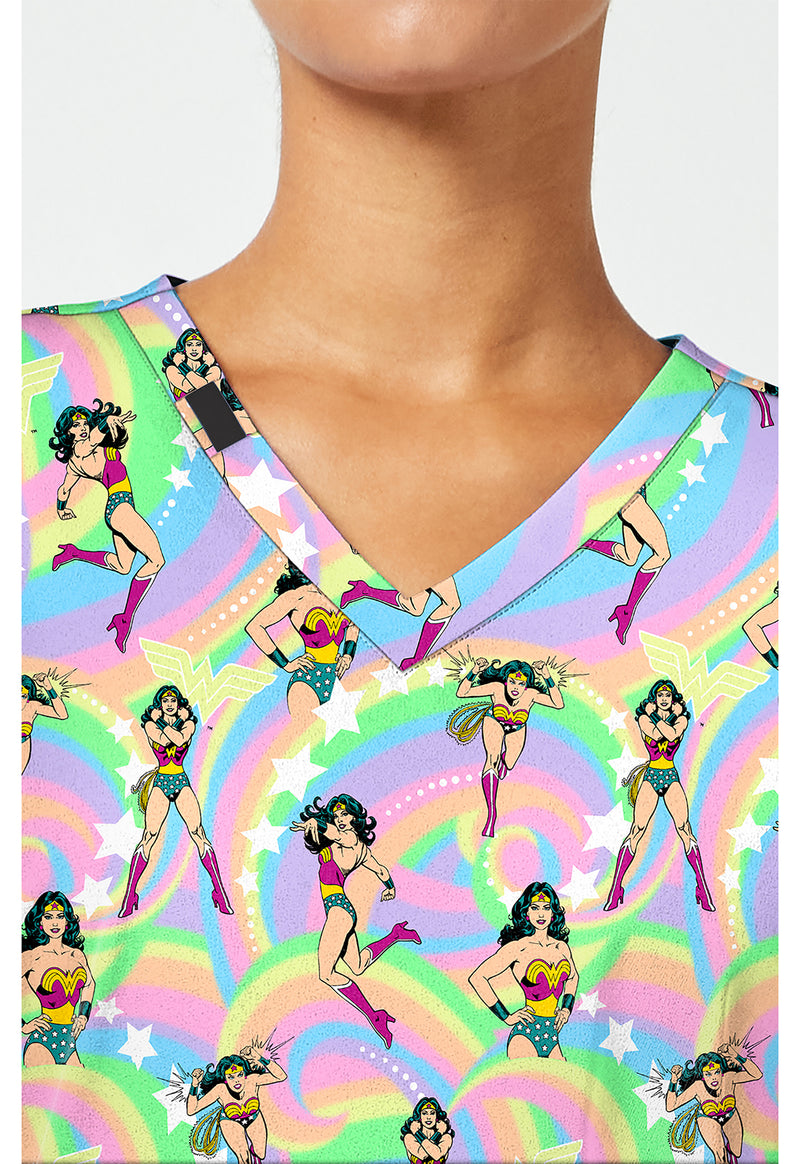 Realm Of Heroes - Print V-Neck Top – Character Prints (View 2)