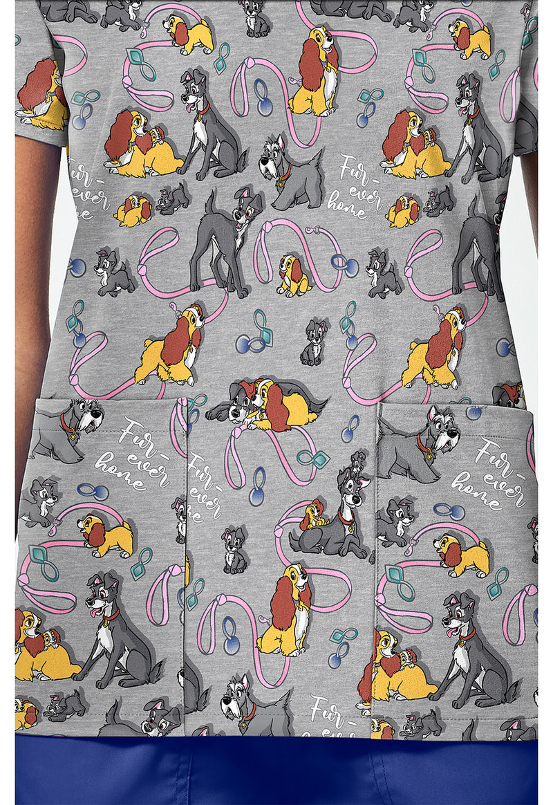 Lady's Forever Home - Print V-Neck Top – Disney (View 4)