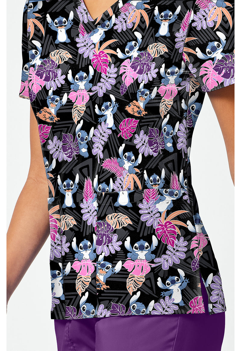 Stitch Tribe - Print V-Neck Top – Disney (View 3)