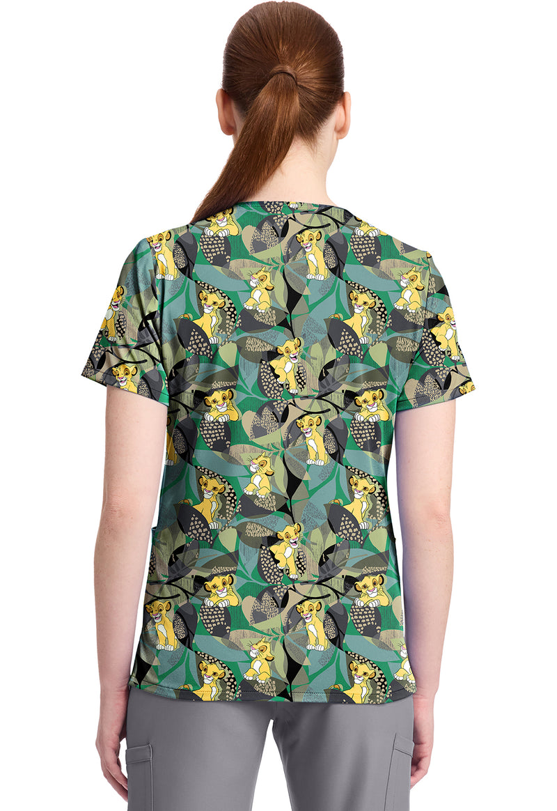 Tropical Roar - Print V-Neck Top – Disney (Back)