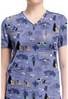Take Time To Unwind - Print V-Neck Top – Character Prints (View 2)
