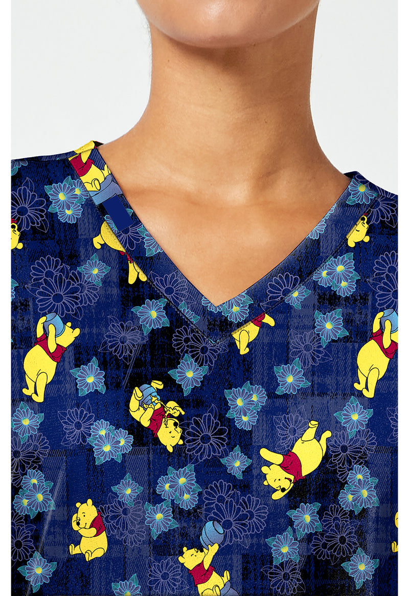 Plaid Petals - Print V-Neck Top – Disney (View 2)