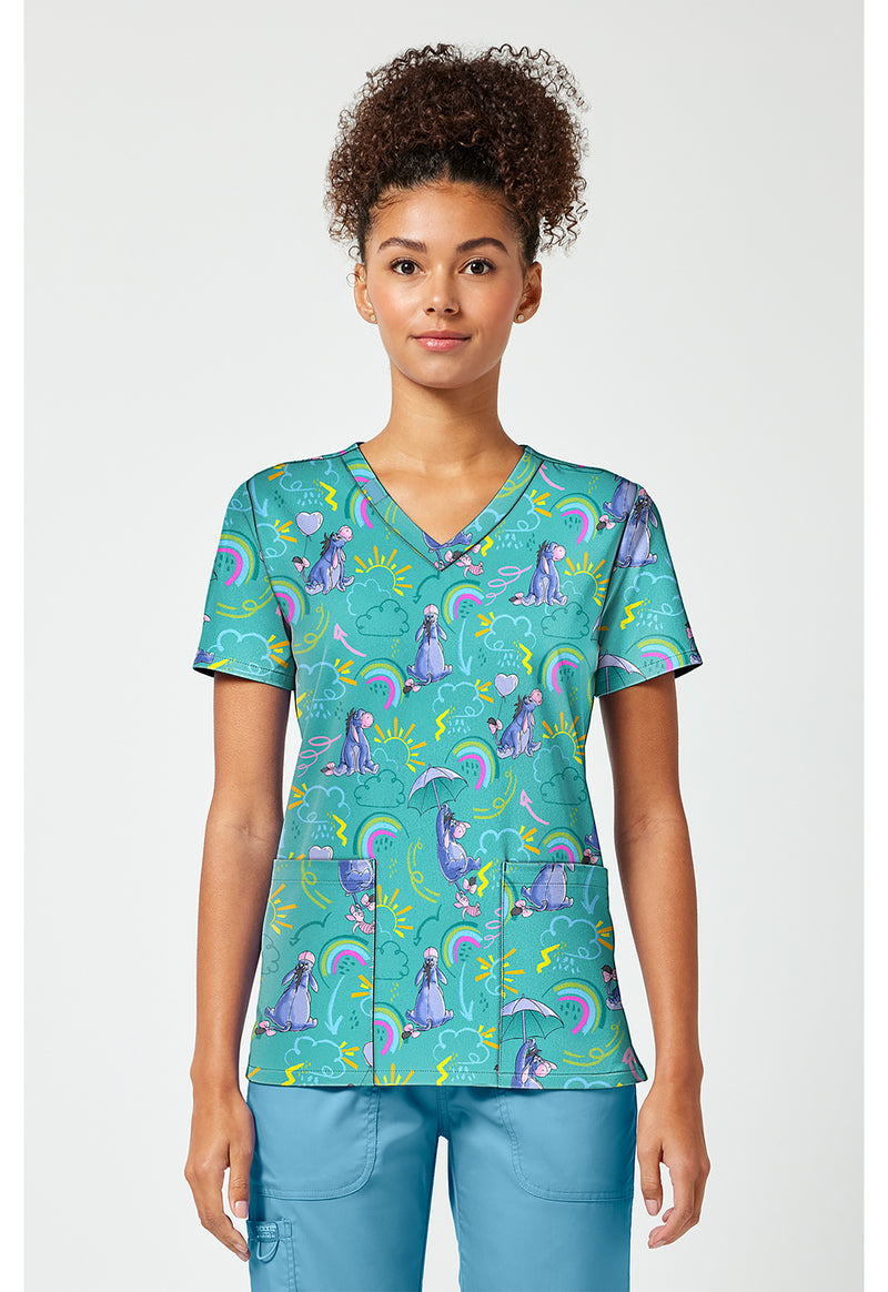 Eeyore Rain Or Shine - Print V-Neck Top – Disney