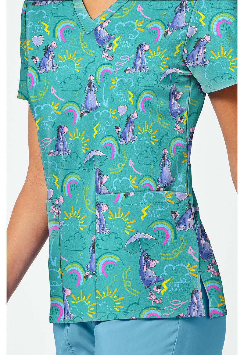 Eeyore Rain Or Shine - Print V-Neck Top – Disney (View 3)