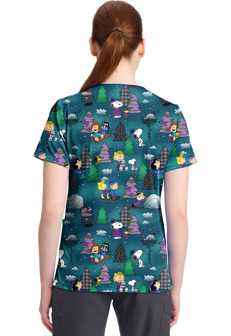 Winter Forest - Print V-Neck Top – Character Prints (Back)