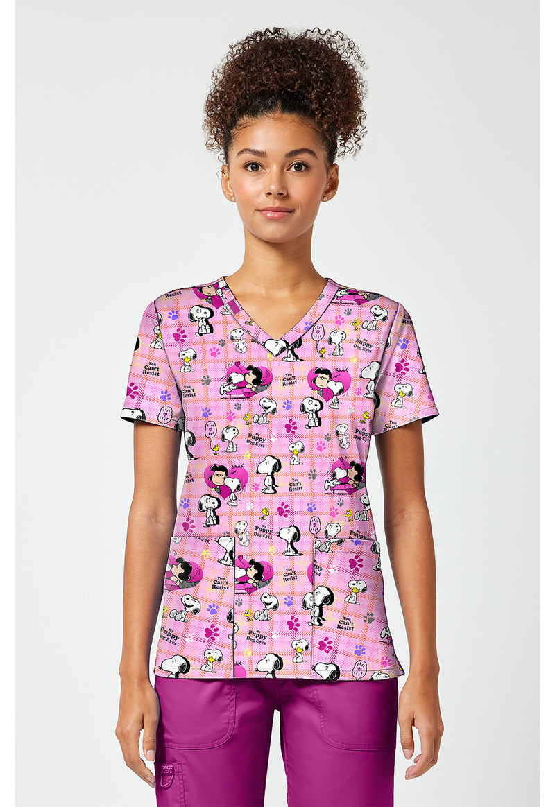 Snoopy Eyes - Print V-Neck Top – Character Prints