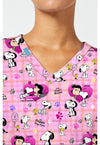 Snoopy Eyes - Print V-Neck Top – Character Prints (View 2)