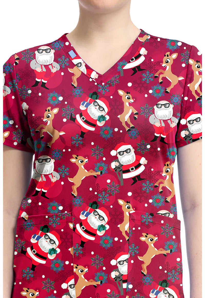 Future Is Bright - Print V-Neck Top – Character Prints (View 2)