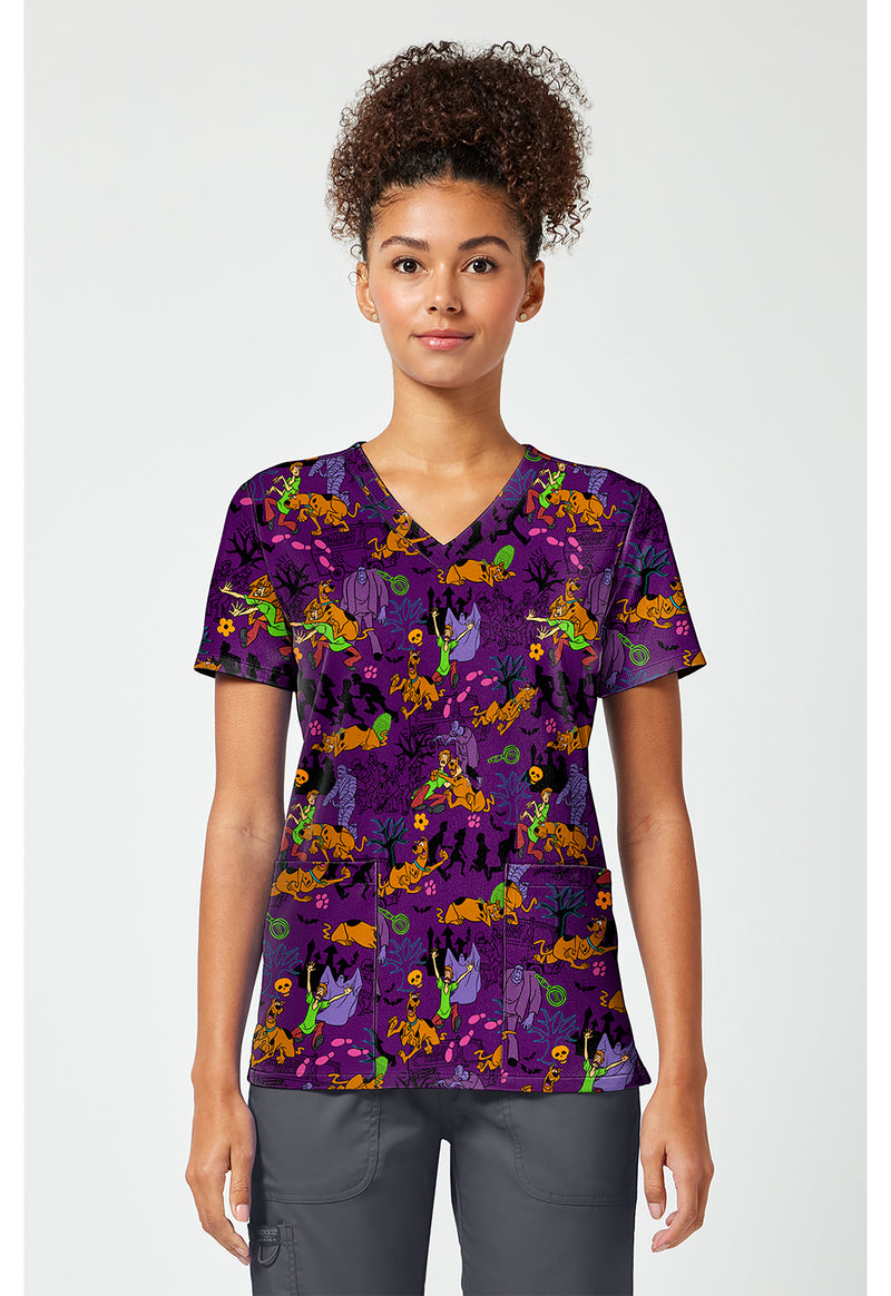 Monster Chase - Print V-Neck Top – Character Prints