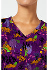 Monster Chase - Print V-Neck Top – Character Prints (View 2)