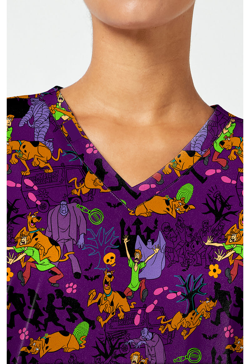 Monster Chase - Print V-Neck Top – Character Prints (View 2)