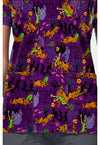 Monster Chase - Print V-Neck Top – Character Prints (View 4)