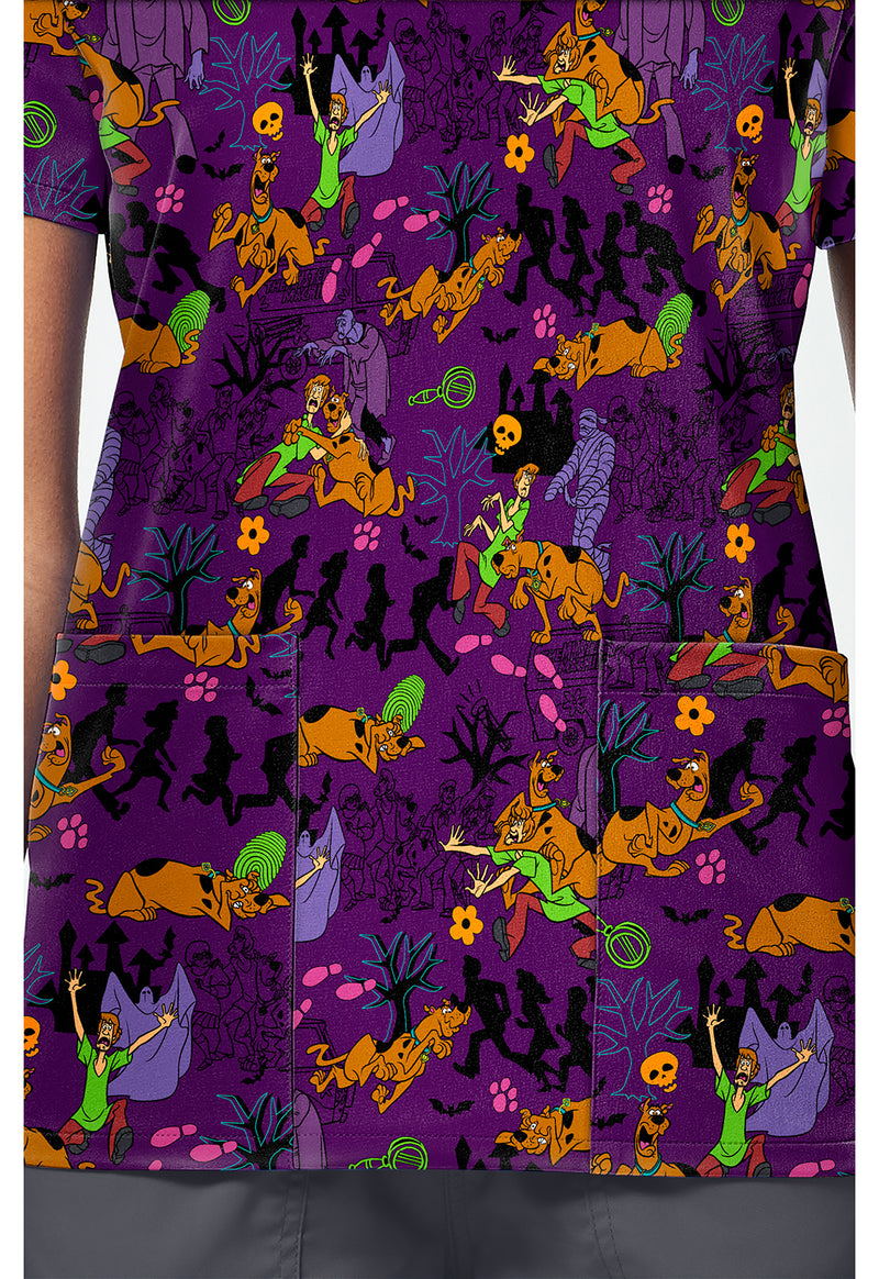 Monster Chase - Print V-Neck Top – Character Prints (View 4)