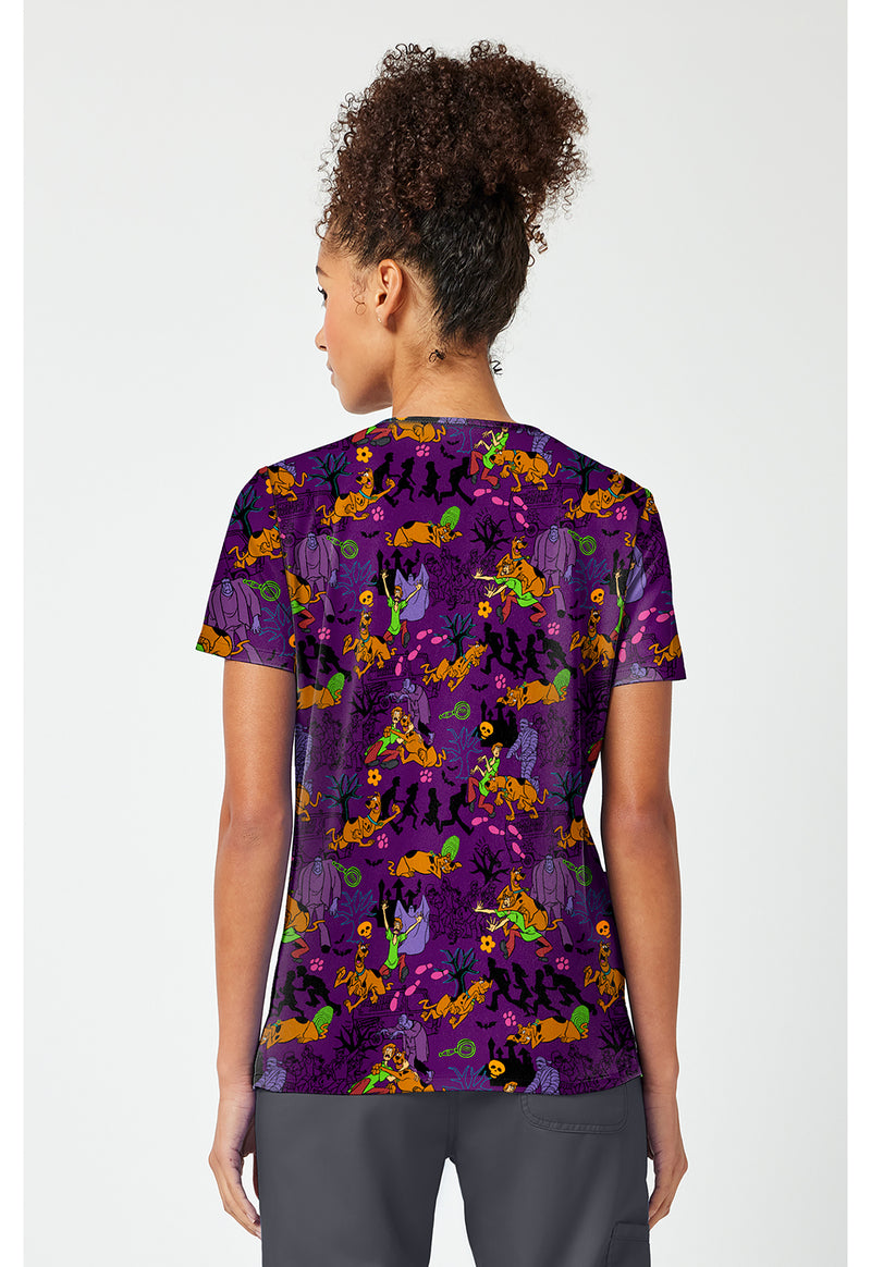 Monster Chase - Print V-Neck Top – Character Prints (Back)