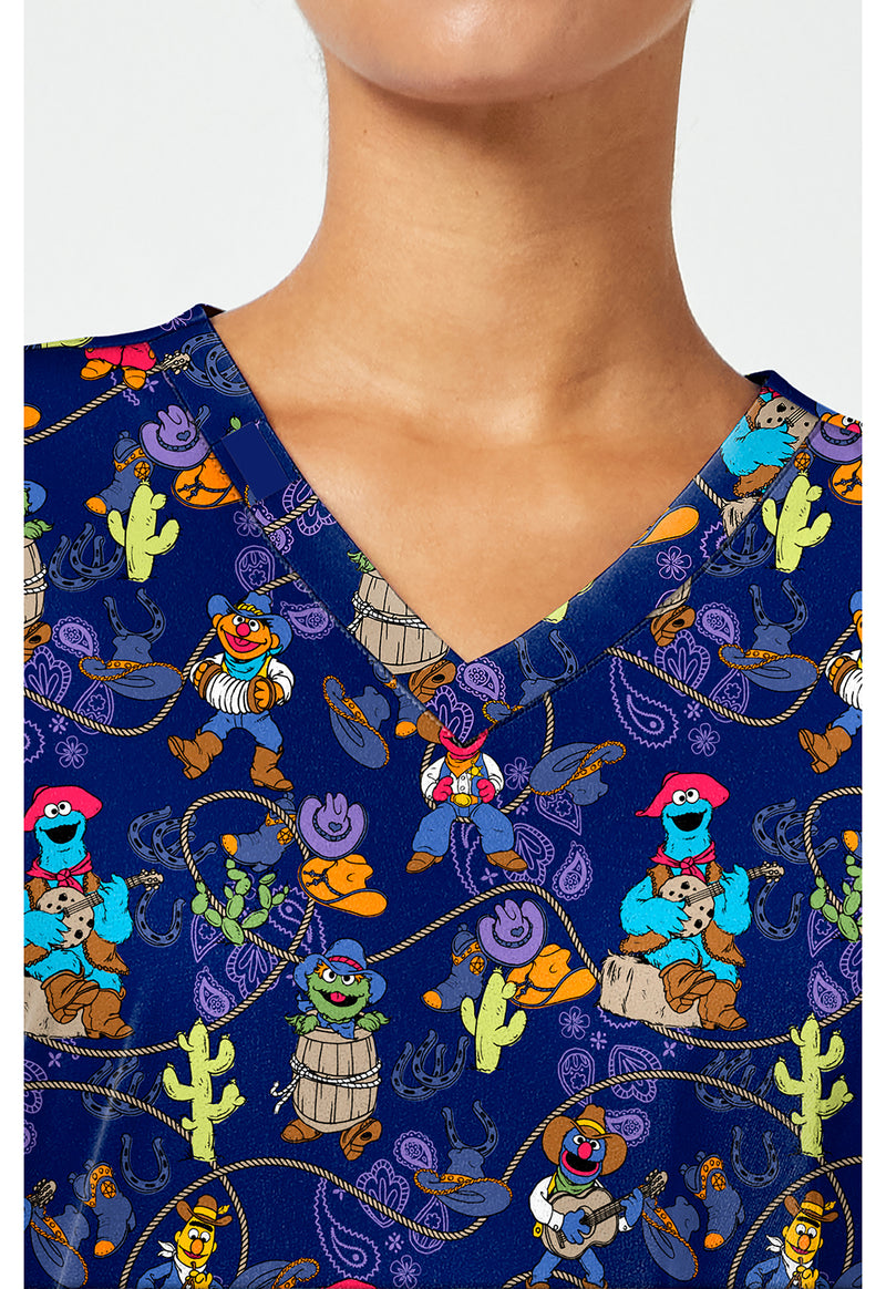 Wild And Furry - Print V-Neck Top – Character Prints (View 2)