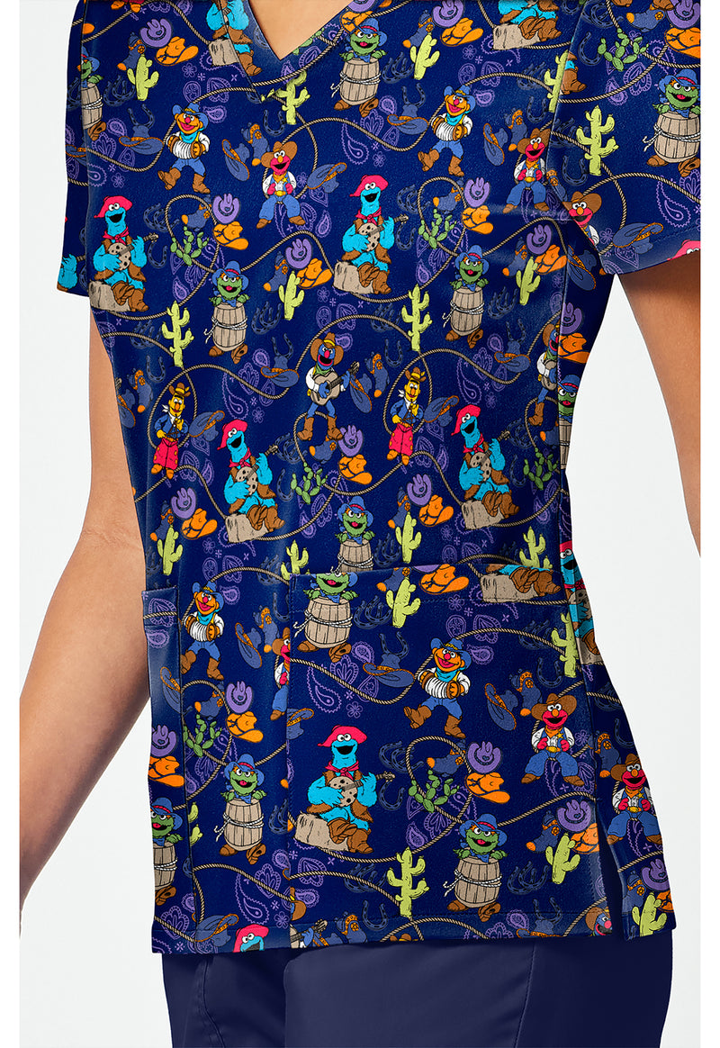 Wild And Furry - Print V-Neck Top – Character Prints (View 3)