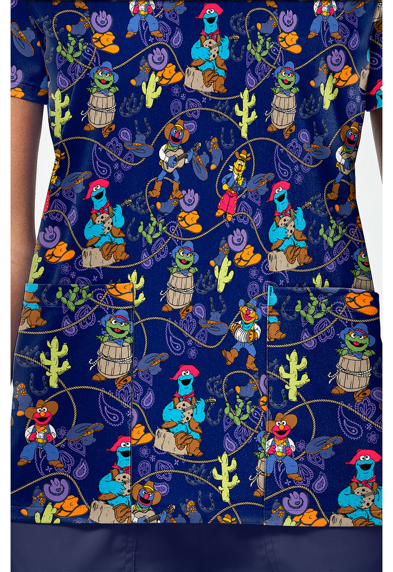 Wild And Furry - Print V-Neck Top – Character Prints (View 4)