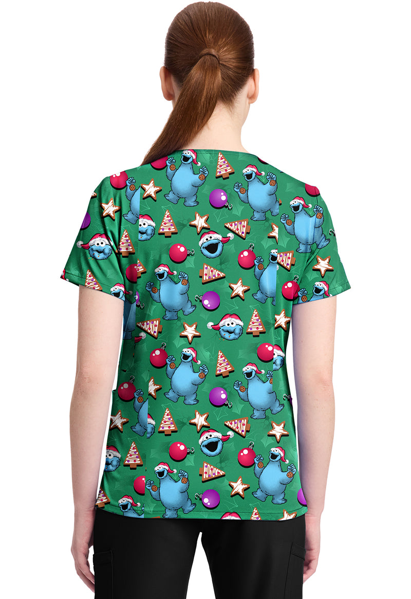 Christmas Cookie - Print V-Neck Top – Character Prints (Back)