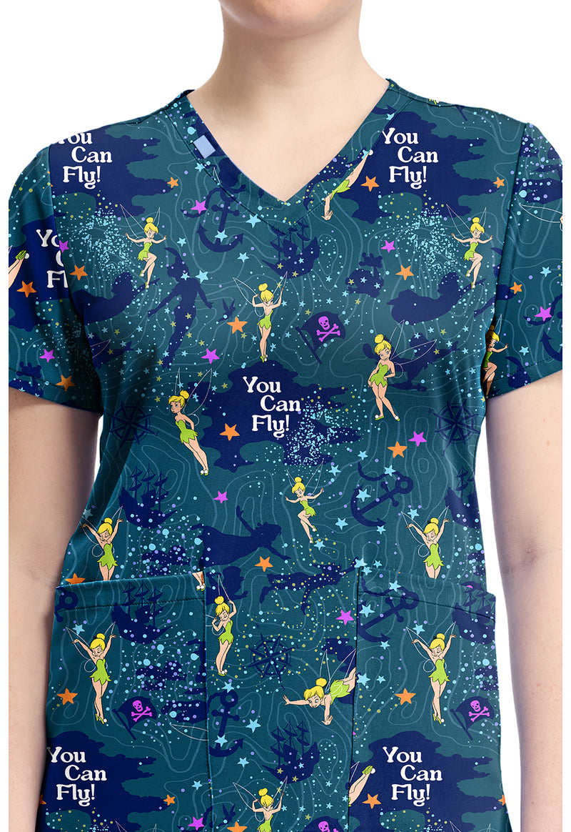 Tinker Bell Flight - Print V-Neck Top – Disney (View 2)
