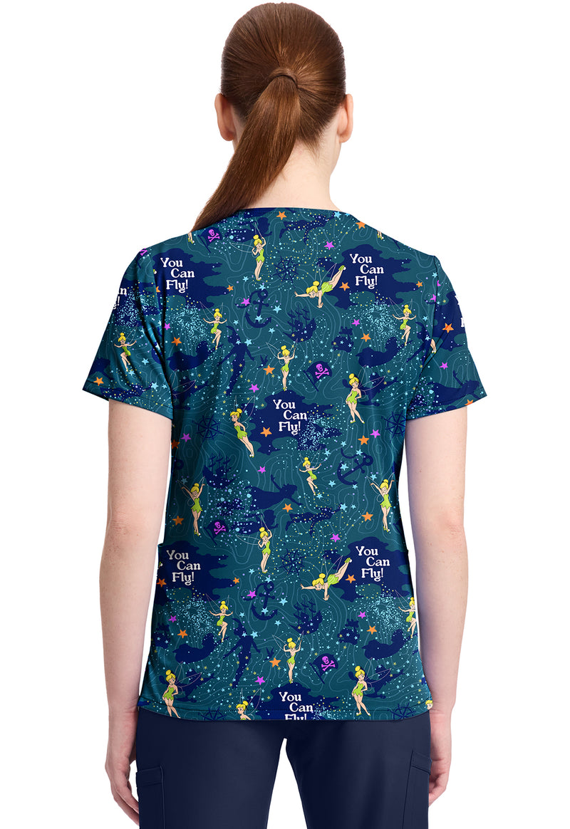 Tinker Bell Flight - Print V-Neck Top – Disney (Back)