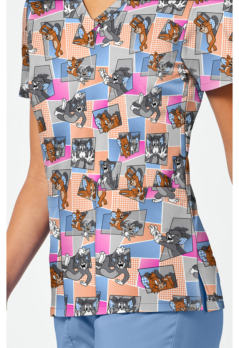 Tom Cat Time - Print V-Neck Top – Character Prints (View 3)